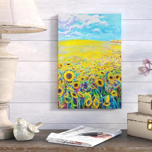 Tournesol by Iris Scott - Wrapped Canvas Painting Print East Urban Home Size: 38 cm H x 25 cm W on Productcaster.