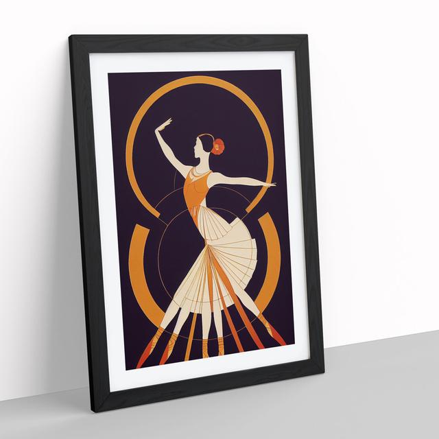 Ballerina - Picture Frame Graphic Art Fairmont Park Frame Colour: Black Framed, Size: 46cm H x 34cm W x 2cm D on Productcaster.