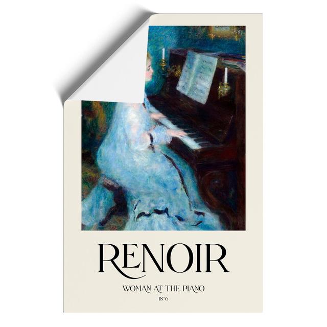 Woman At The Piano by Pierre-Auguste Renoir - No Frame Painting East Urban Home Size: 42cm H x 30cm W x 0.1cm D on Productcaster.