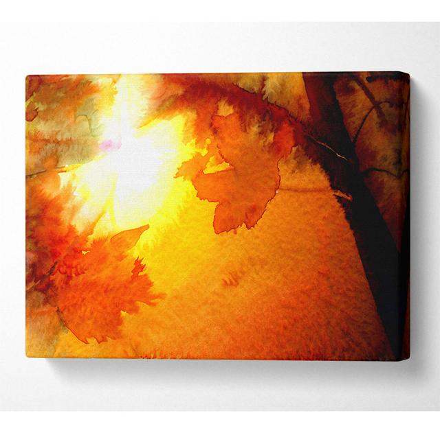 Orange Autumn - Wrapped Canvas Art Prints Latitude Run Size: 35.6cm H x 50.8cm W x 10cm D on Productcaster.