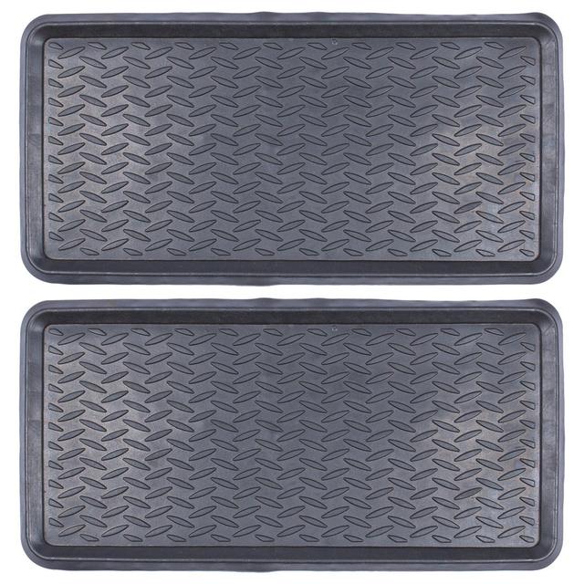 65 Heavy Duty Rubber Boot Tray - 80 x 40cm (Set of 2) Nicola Spring on Productcaster.