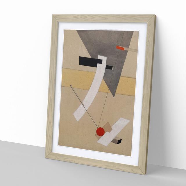 Proun 12E by El Lissitzky - Picture Frame Painting East Urban Home Size: 48cm H x 36cm W x 2cm D, Frame Option: Oak Framed on Productcaster.