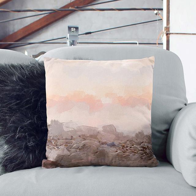 Sunset over Brighton Beach Cushion with Filling East Urban Home Size: 55cm H x 55cm W x 20cm D, Backing Colour: White on Productcaster.