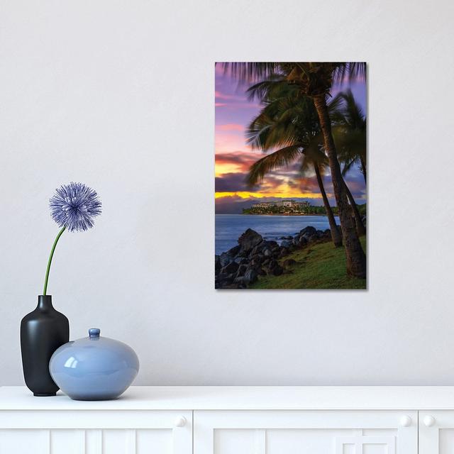 The Sun Setting over Hawaii by Jonathan Ross Photography - Wrapped Canvas Photograph Pergo Classics Size: 45.72cm H x 30.48cm W x 1.91cm D on Productcaster.