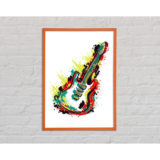 Guitar Vibrations - Single Picture Frame Art Prints Ophelia & Co. Size: 59.7cm H x 42cm W x 2cm D on Productcaster.