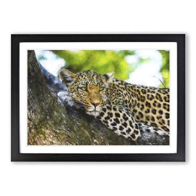 Leopard Vol.2 - Picture Frame Painting East Urban Home Frame Option: Black Framed, Size: 27cm H x 36cm W x 2cm D on Productcaster.