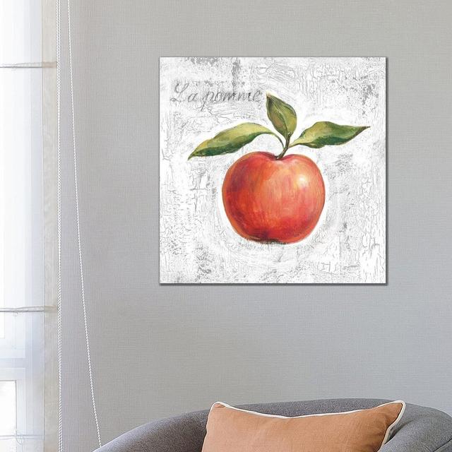 La Pomme On White by Silvia Vassileva - Wrapped Canvas Gallery-Wrapped Canvas Giclée Lily Manor Size: 66.04cm H x 66.04cm W x 1.91cm D on Productcaster.