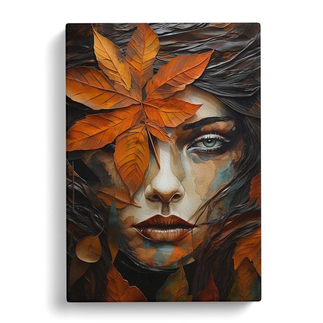 Leaf Contemporary Art - No Frame Art Prints Marlow Home Co. Size: 50cm H x 35cm W x 3cm D on Productcaster.