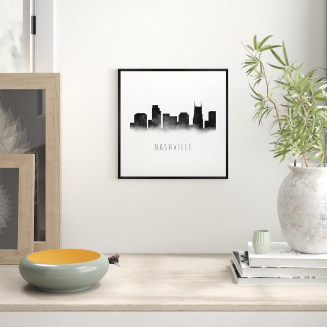 Nashville Watercolor - Painting Print East Urban Home Size: 114cm H x 114cm W x 3cm D, Format: Black Framed Paper on Productcaster.