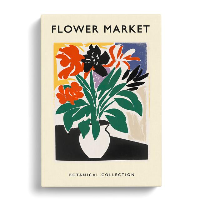 A Botanical Flower Market Exhibition No.2 George Oliver Size: 91cm H x 60cm W x 3cm D on Productcaster.