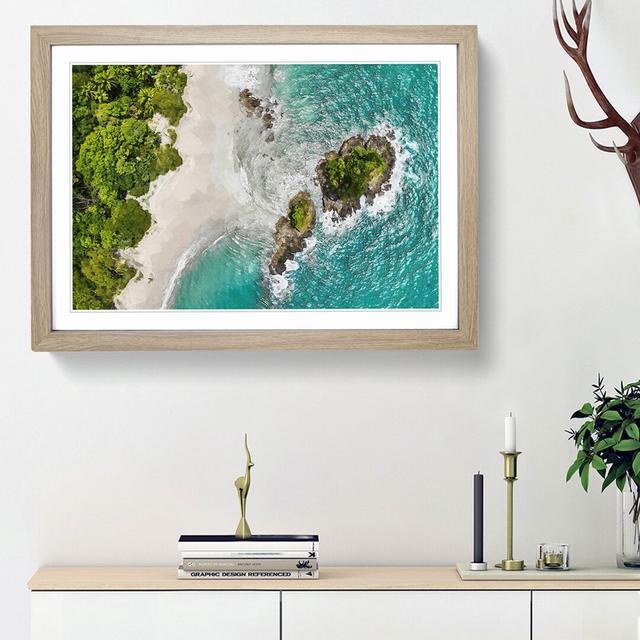 Escondido Beach in Costa Rica - Picture Frame Graphic Art Print on MDF East Urban Home Frame Option: Oak Framed, Size: 48cm H x 65cm W x 2cm D on Productcaster.