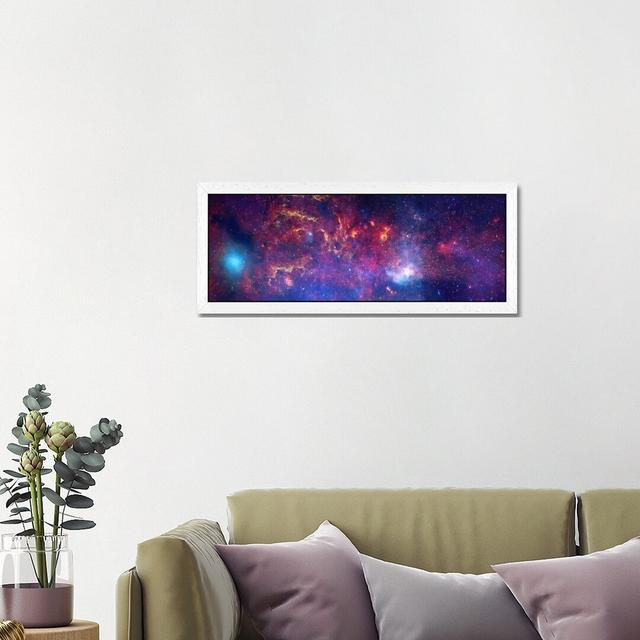 'Center of the Milky Way Galaxy (Chandra/Hubble/Spitzer)'- Floater Frame Panoramic Photograph Print on Canvas Ebern Designs Format: White Framed Canva on Productcaster.