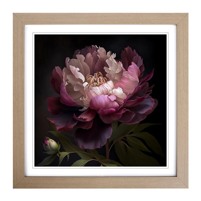 Peony Flower Digital - Single Picture Frame Print on Wood Marlow Home Co. on Productcaster.