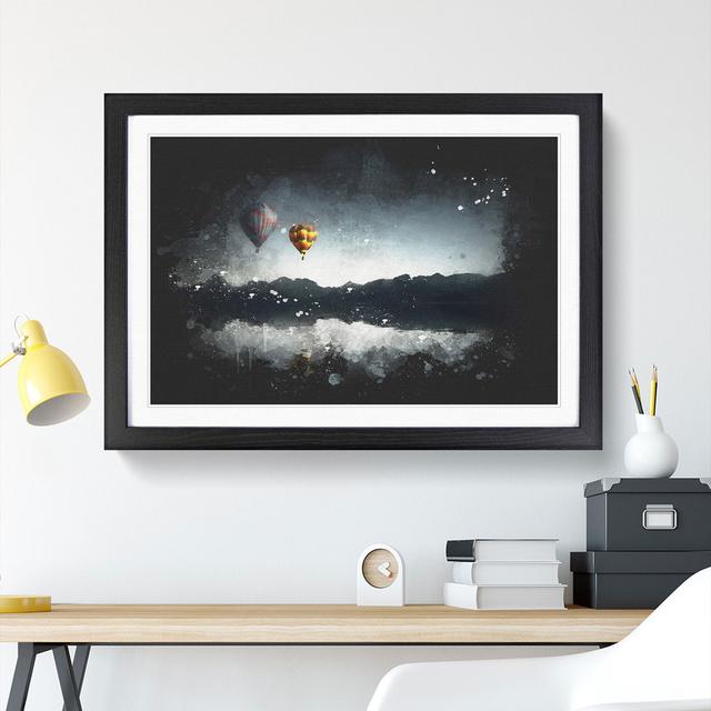 Hot Air Balloons Vol.2 - Picture Frame Graphic Art East Urban Home Size: 27cm H x 36cm W x 2cm D, Frame Option: Black Framed on Productcaster.