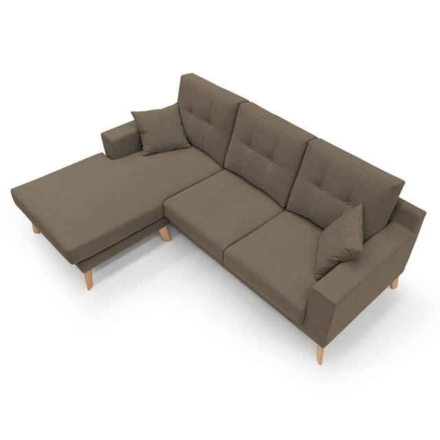 Reversible Modular Corner Sofa Ebern Designs Upholstery Colour: Brown on Productcaster.