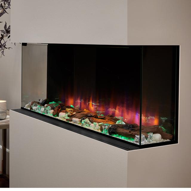 Elektrischer Kamin Rosedale Castleton Fires & Fireplaces Größe: 49 cm H x 103 cm B x 31 cm T on Productcaster.