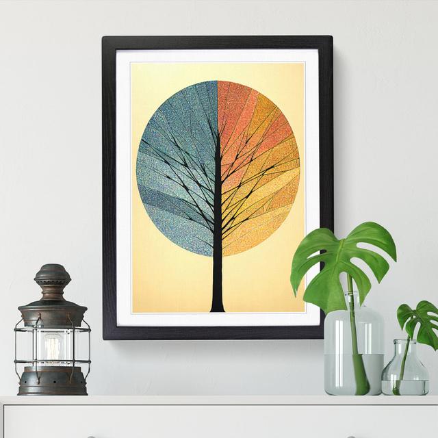 Tree Design Vol.3 - Wrapped Canvas Graphic Art Marlow Home Co. Frame Option: Oak, Size: 46cm H x 34cm W x 2cm D on Productcaster.