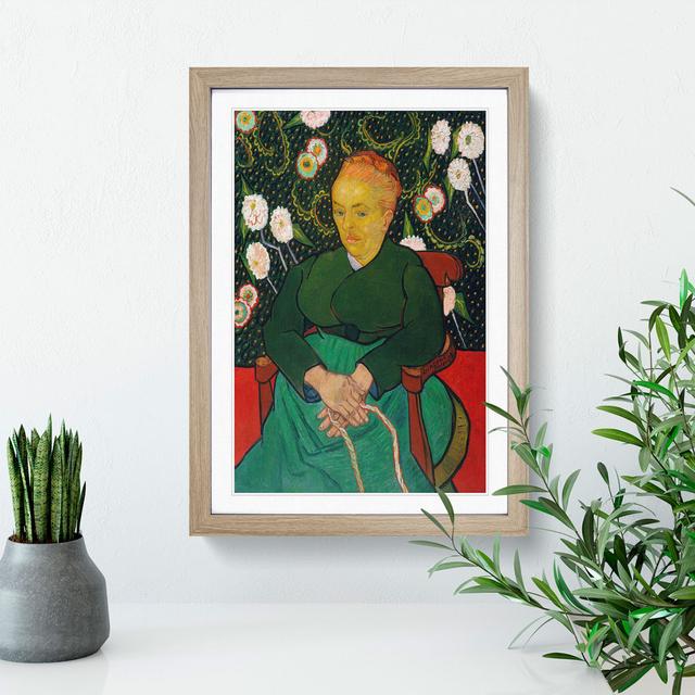 The Berceuse by Vincent Van Gogh - Picture Frame Painting East Urban Home Frame Option: Oak Framed, Size: 65cm H x 48cm W x 2cm D on Productcaster.