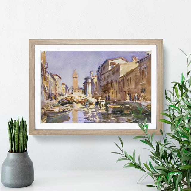 Venetian Canal by John Singer Sargent - Picture Frame Painting East Urban Home Size: 27cm H x 36cm W x 2cm D, Frame Option: Oak Framed on Productcaster.