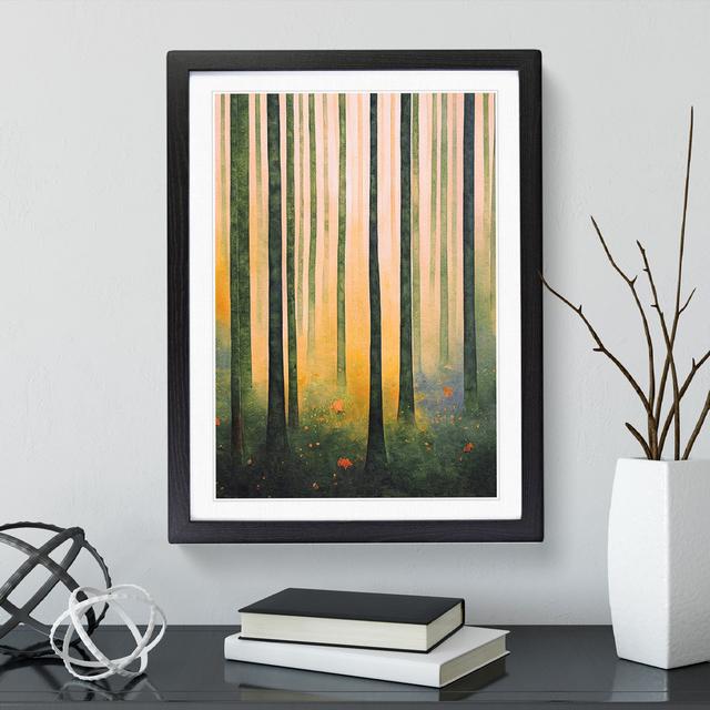 Forest No.5 - Picture Frame Painting Alpen Home Frame Colour: Black, Size: 46cm H x 34cm W x 2cm D on Productcaster.