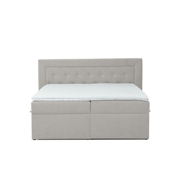 Boxspringbett Lunceford mit Topper und Bettkasten Three Posts Größe: 200 × 200 cm on Productcaster.