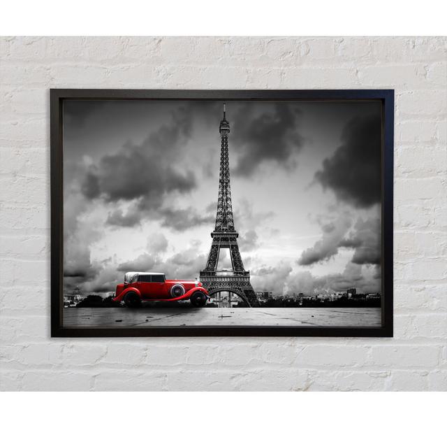 Eiffel Tower Red Classic - Single Picture Frame Art Prints on Canvas Bright Star Size: 100cm H x 141.4cm W x 3.3cm D on Productcaster.