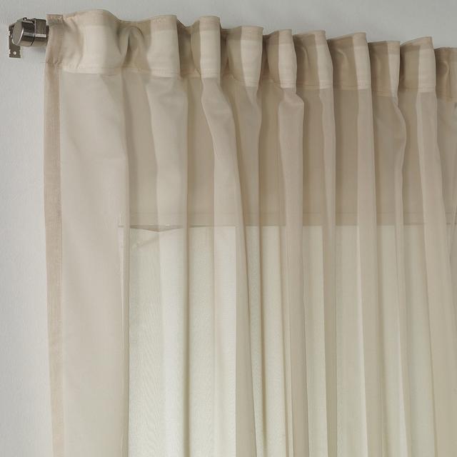 Gardine Sheer, transparent ModernMoments Vorhang-Farbe: beige, Vorhanggröße: 200 cm B x 140 cm L on Productcaster.