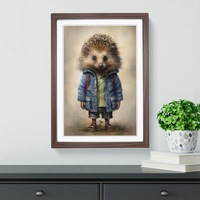 XYZ-FRM-V1223-3612 Hedgehog With Glasses Painting - Single Picture Frame Print on Wood Big Box Art on Productcaster.