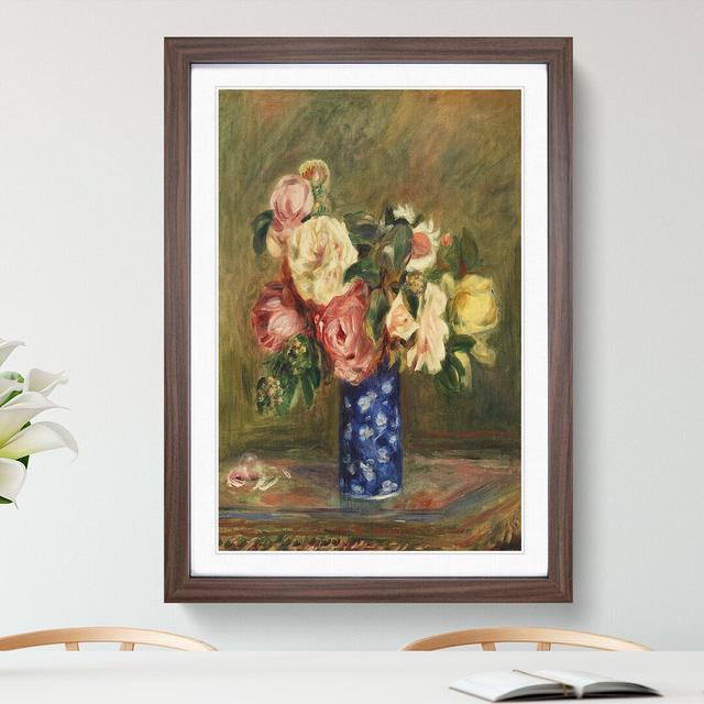 A Bouquet of Roses by Pierre-Auguste Renoir - Picture Frame Painting East Urban Home Frame Option: Walnut, Size: 48cm H x 36cm W x 2cm D on Productcaster.