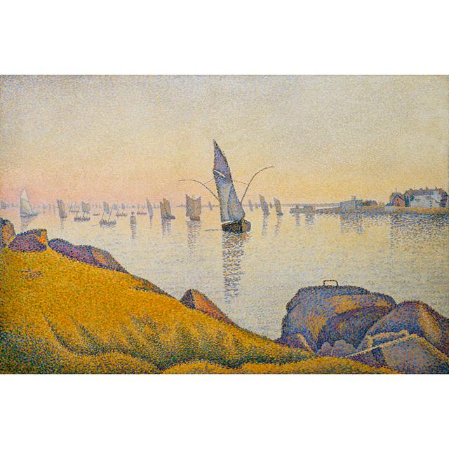 Evening Calm, Concarneau, Opus 220 by Paul Signac - Wrapped Canvas Painting Longshore Tides Size: 51cm H x 76cm W x 3.8cm D on Productcaster.