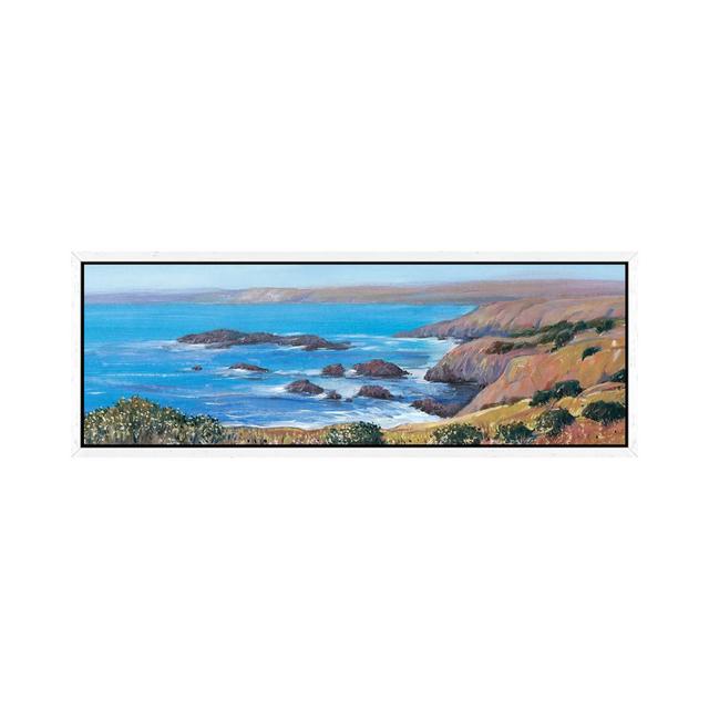 Leinwandbild Panoramic Ocean View I Haus am Meer Größe: 40,64 cm H x 121,92 cm B x 3,81cm T, Format: Weiß gerahmt on Productcaster.