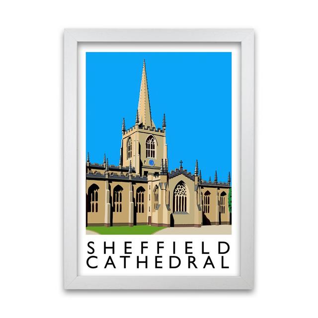 Sheffield Cathedral by Richard O'Neill - Single Picture Frame Print 17 Stories Size: 84.1 cm H x 59.4 cm W, Frame Option: White on Productcaster.