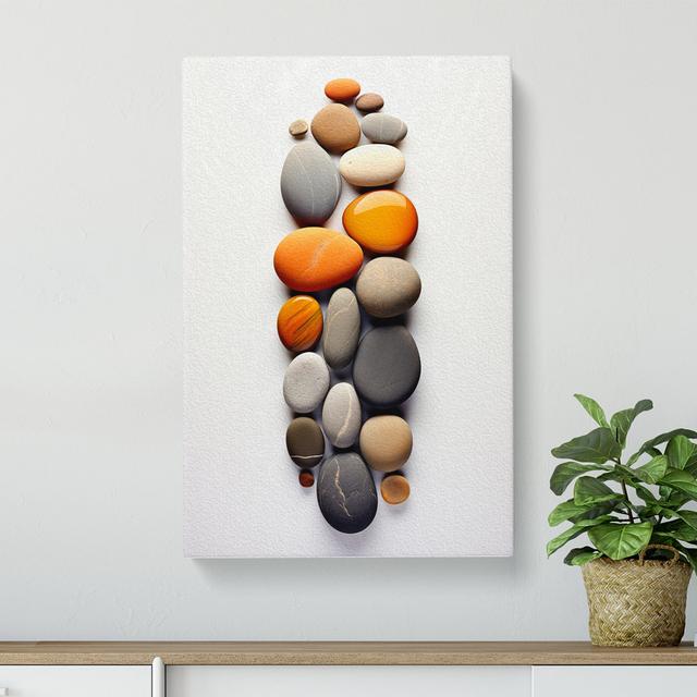 Pebbles Minimalism No.2 - Print George Oliver Size: 50cm H x 35cm W x 3cm D on Productcaster.