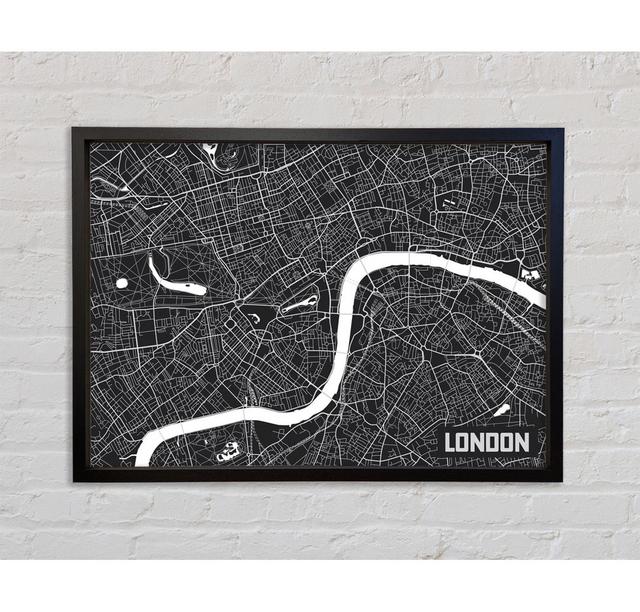 The Map Of London Thames 3 Framed Print Bright Star Size: 100cm H x 141.4cm W on Productcaster.