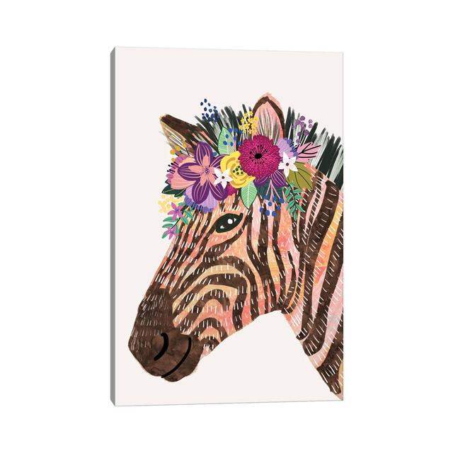 Zebra by Mia Charro - Wrapped Canvas Gallery-Wrapped Canvas Giclée Latitude Vive Size: 101.6cm H x 66.04cm W x 1.91cm D on Productcaster.