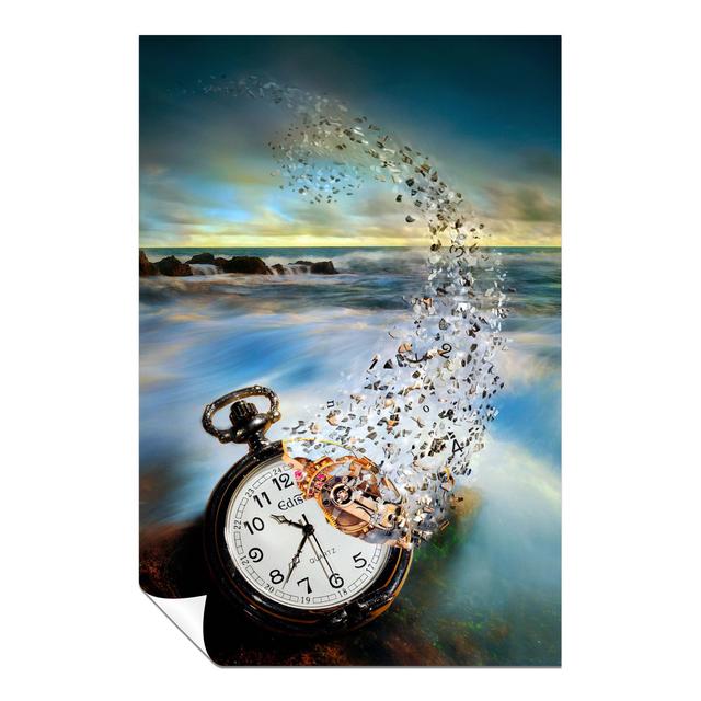 Ivy Bronx Fine Art Prints Vanishing Time Pocket Watch Artistic Unframed Poster, Pictures For Home Walls, Bedroom, Living Room & Bathroom Decor Ivy Bro on Productcaster.