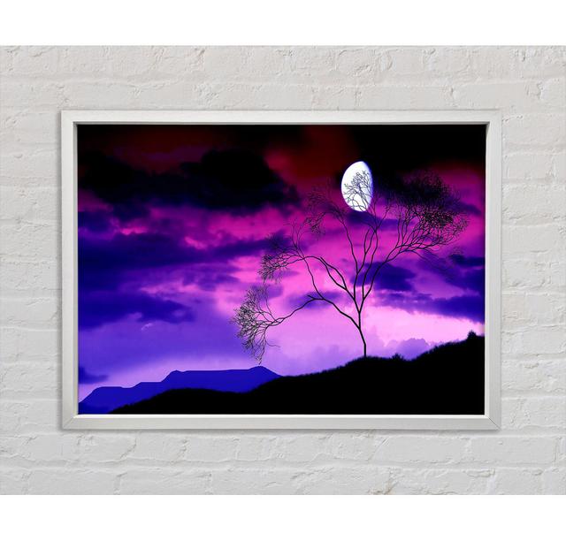 Purple Pink Skies Framed Print Union Rustic Size: 100cm H x 141.4cm W x 3.3cm D, Format: White Framed Canvas on Productcaster.