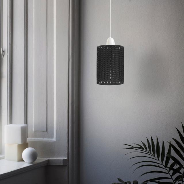 13.5cm H Metal Drum Lamp Shade ( Uno ) Borough Wharf Colour: Black on Productcaster.