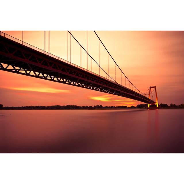 Brücke über den Rhein - Druck 17 Stories Größe: 40 cm H x 60 cm B on Productcaster.