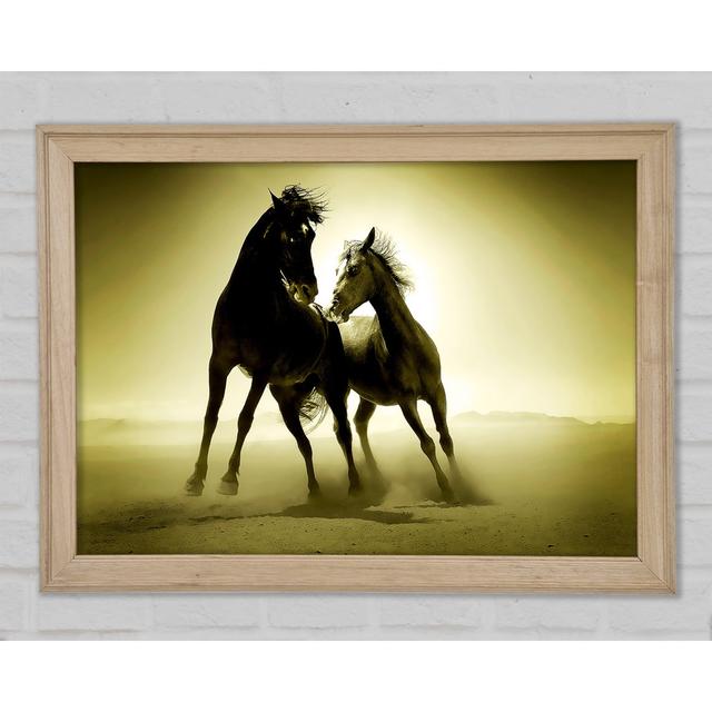 The Love Of Horses Sepia - Print Gracie Oaks Size: 59.7cm H x 84.1cm W x 1.5cm D on Productcaster.