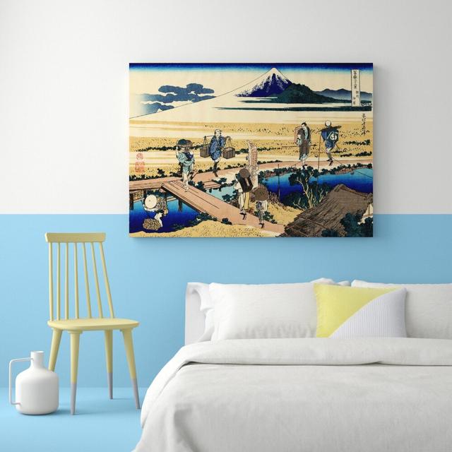 Nakahara in the Sagami Province by Katsushika Hokusai - Wrapped Canvas Painting Print East Urban Home Size: 101.6cm H x 142.2cm W x 4.4cm D on Productcaster.