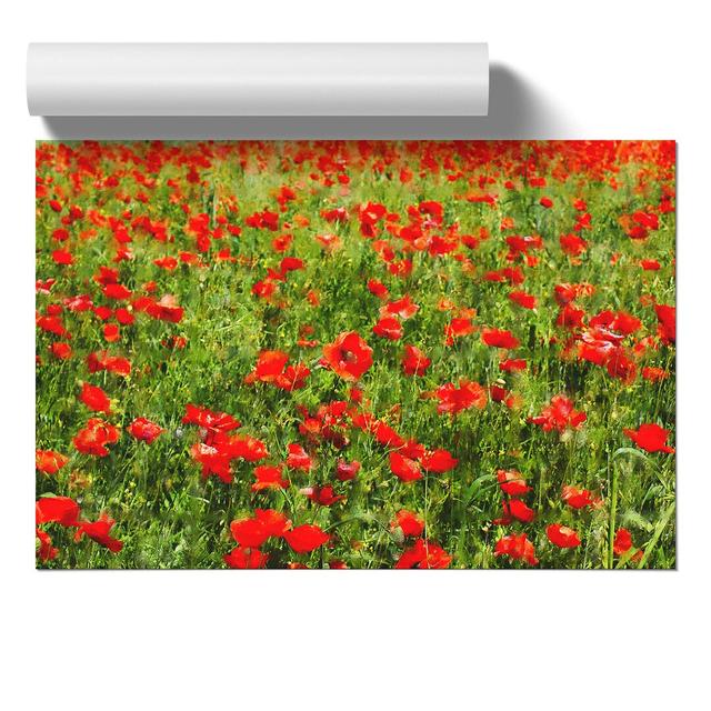 Field Of Poppies Vol.2 - No Frame Print East Urban Home Size: 42cm H x 59cm W x 0.1cm D on Productcaster.