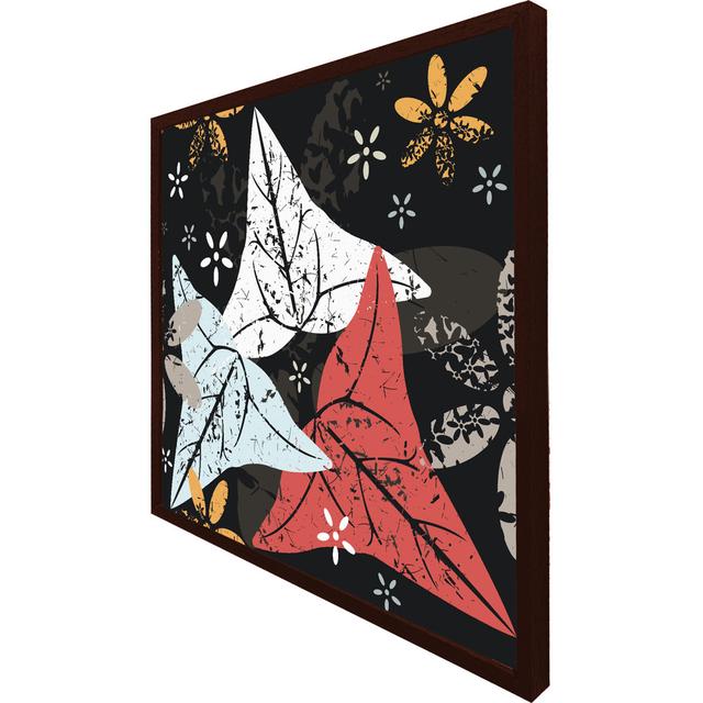 Lenzburg Leaves And Flowers. Autumn Pattern - Single Picture Frame Art Prints ClassicLiving Size: 76cm H x 76cm W x 4cm D, Format: Brown Framed on Productcaster.