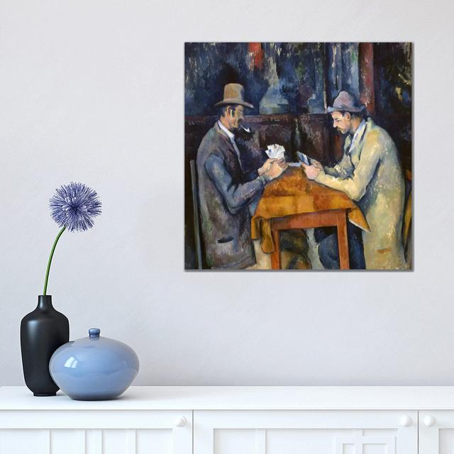 The Card Players, 1893-96 by Paul Cezanne - Wrapped Canvas Painting ClassicLiving Size: 45.72cm H x 45.72cm W x 3.81cm D on Productcaster.