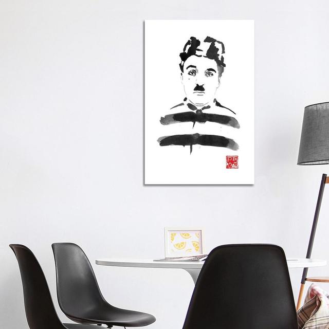 Charlie Chaplin Prisoner by Péchane - Painting on Canvas Bloomsbury Market Size: 101.6cm H x 66.04cm W x 3.81cm D, Format: Wrapped Canvas on Productcaster.