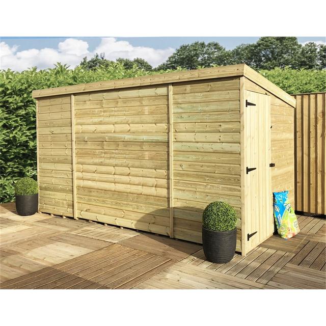 Blasford 14 ft. W x 6 ft. D Solid Wood Garden Shed Dakota Fields on Productcaster.