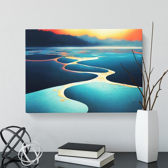 Dripping River - Wrapped Canvas Graphic Art Alpen Home Size: 40cm H x 60cm W x 3cm D on Productcaster.