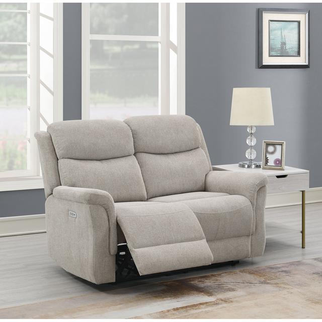 Abass Remi 155Cm Pillow Top Arm Reclining Loveseat Brayden Studio Upholstery Colour: Beige on Productcaster.