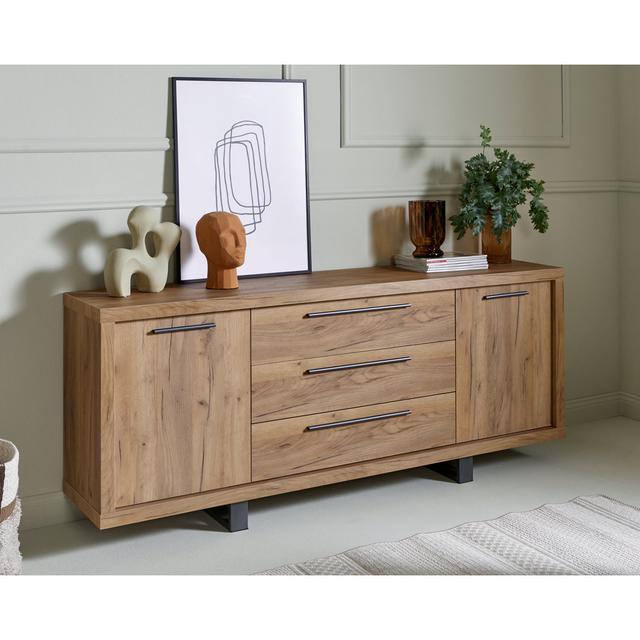 Nadel 170Cm Wide 3 Drawer Sideboard Ivy Bronx Colour: Brown on Productcaster.