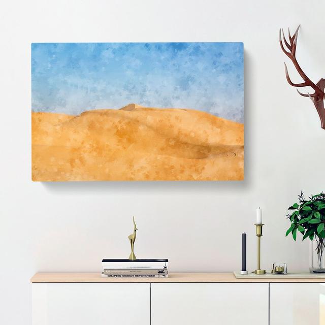 Sand Dunes In Southern California Painting - Wrapped Canvas Print East Urban Home Size: 50cm H x 76cm W x 3cm D on Productcaster.